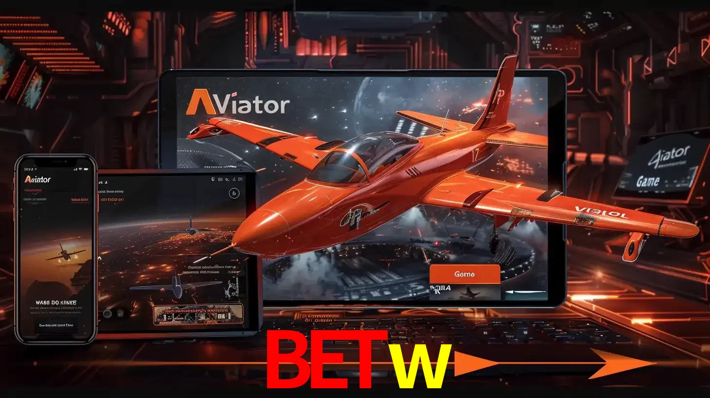 Apresentação tecnológica do jogo Aviator com um avião saindo da tela de um tablet, demonstrando a experiência imersiva em múltiplos dispositivos no betw.